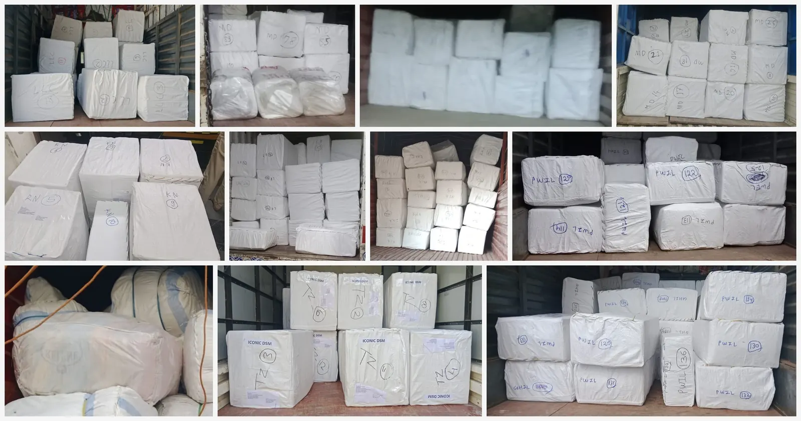 Export orders packed, bagged and marked for despatch at our Solapur unit