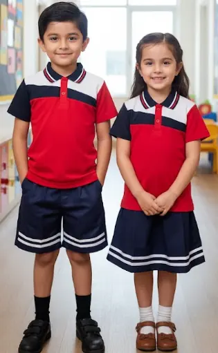 Polo T-shirt, half pant, skirt