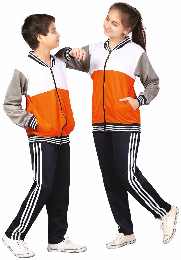 Colour-block zip jacket, track pant